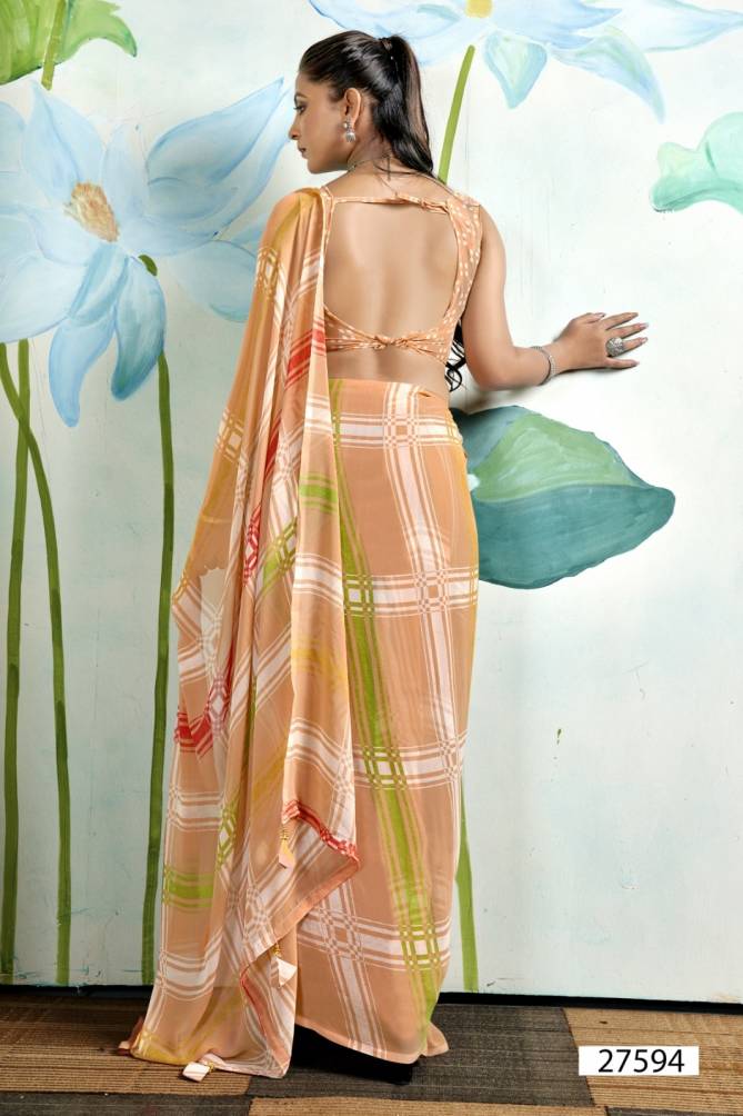 Viruka By Vallabhi Printed Georgette Sarees Wholesale Clothing Suppliers In India